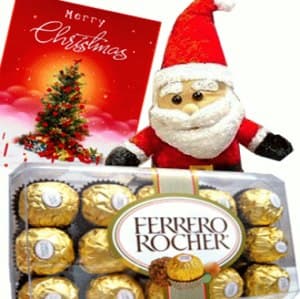 Santa with Ferrero Rocher Chocolates